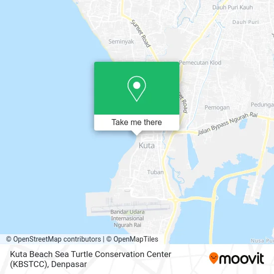 Kuta Beach Sea Turtle Conservation Center (KBSTCC) map