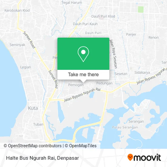 Halte Bus Ngurah Rai map