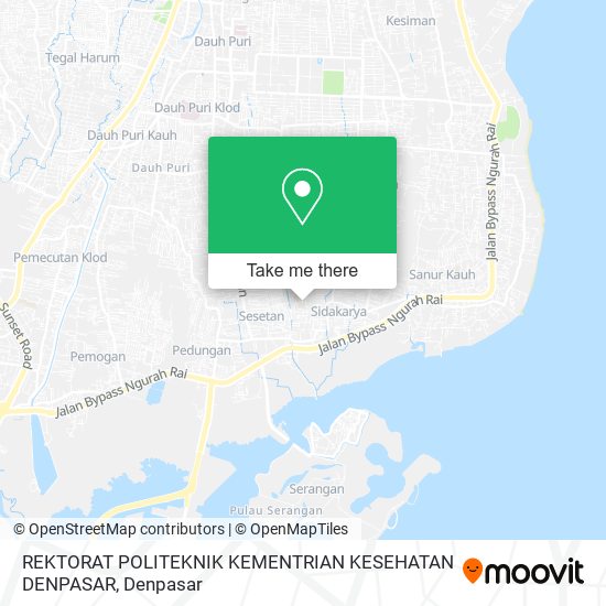 REKTORAT POLITEKNIK KEMENTRIAN KESEHATAN DENPASAR map