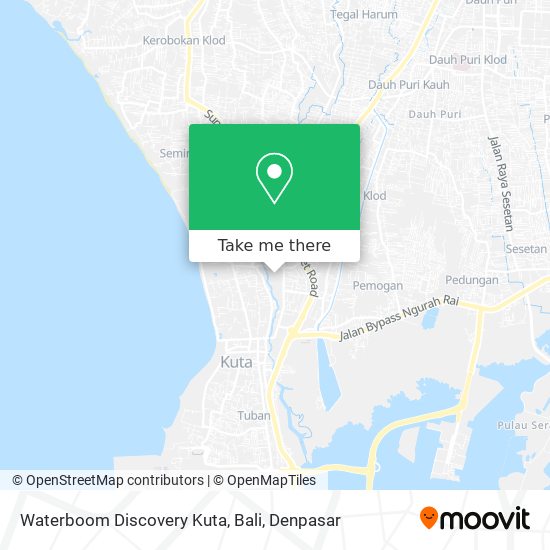 Waterboom Discovery Kuta, Bali map