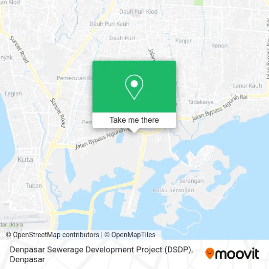 Denpasar Sewerage Development Project (DSDP) map