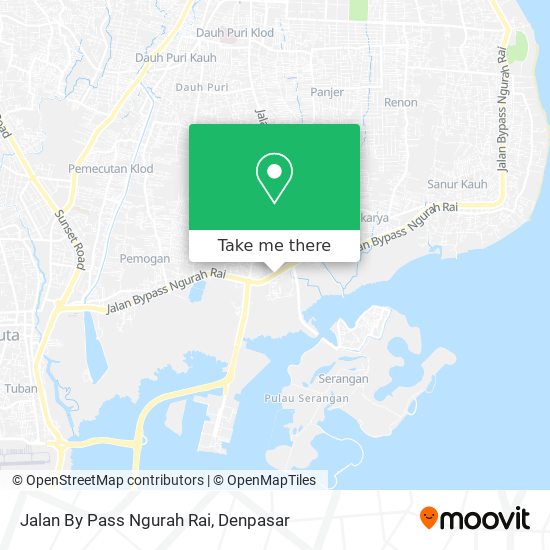Jalan By Pass Ngurah Rai map