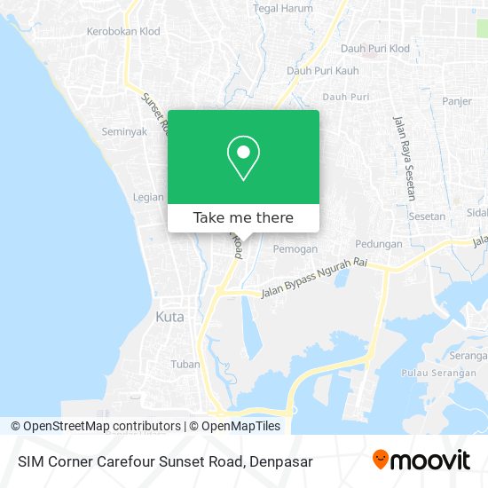 SIM Corner Carefour Sunset Road map