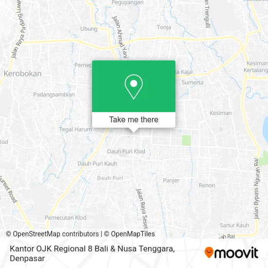Kantor OJK Regional 8 Bali & Nusa Tenggara map