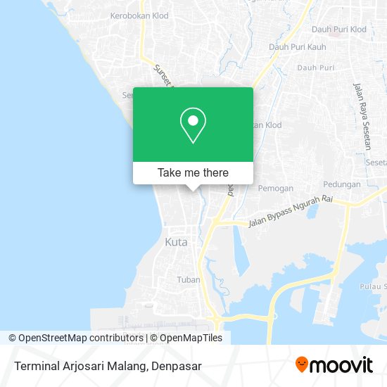 Terminal Arjosari Malang map