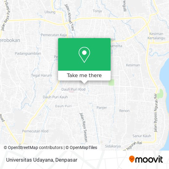 Universitas Udayana map