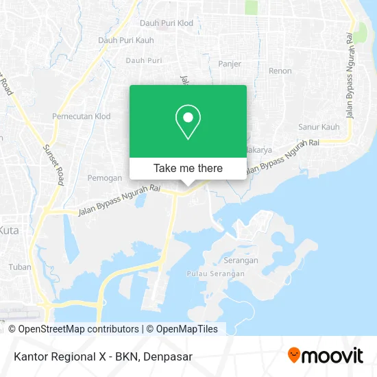 Kantor Regional X - BKN map