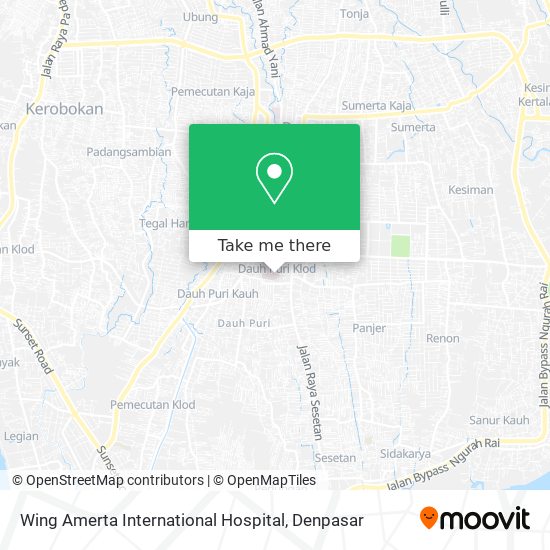 Wing Amerta International Hospital map