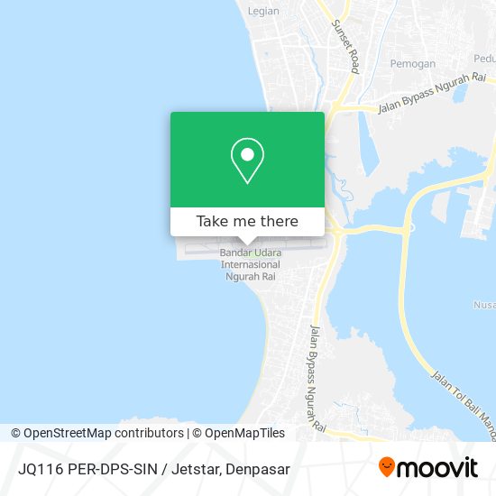 JQ116 PER-DPS-SIN / Jetstar map