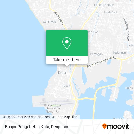Banjar Pengabetan Kuta map