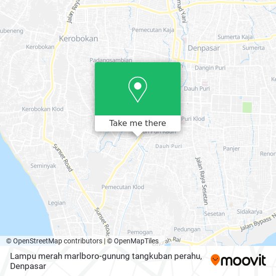 Lampu merah marlboro-gunung tangkuban perahu map