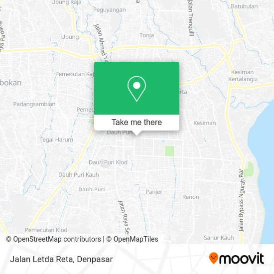 Jalan Letda Reta map
