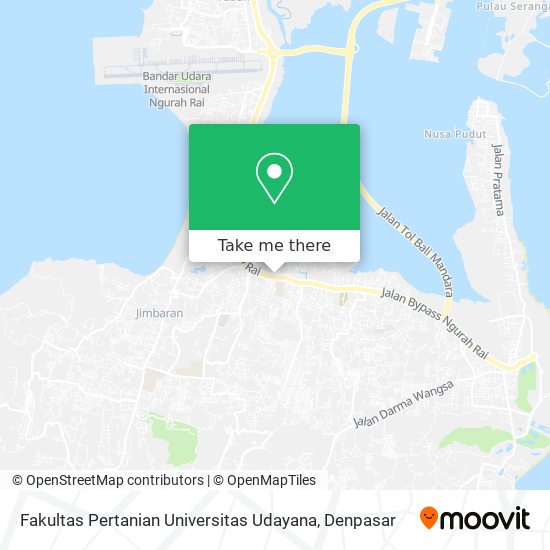 Fakultas Pertanian Universitas Udayana map