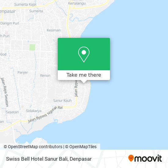 Swiss Bell Hotel Sanur Bali map