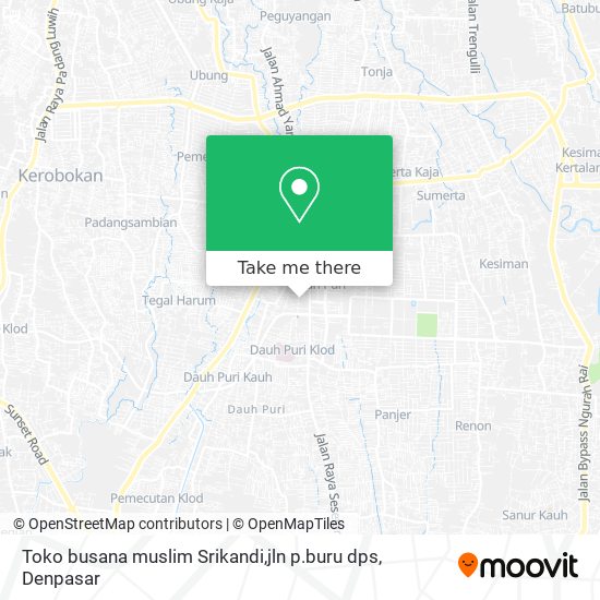 Toko busana muslim Srikandi,jln p.buru dps map