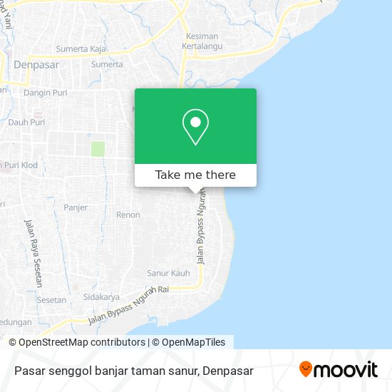 Pasar senggol banjar taman sanur map