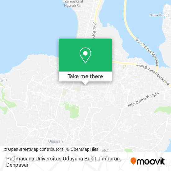 Padmasana Universitas Udayana Bukit Jimbaran map