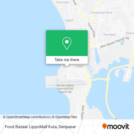 Food Bazaar LippoMall Kuta map