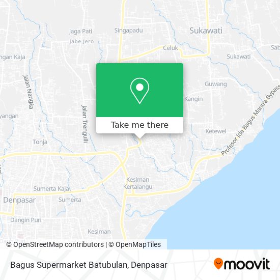 Bagus Supermarket Batubulan map