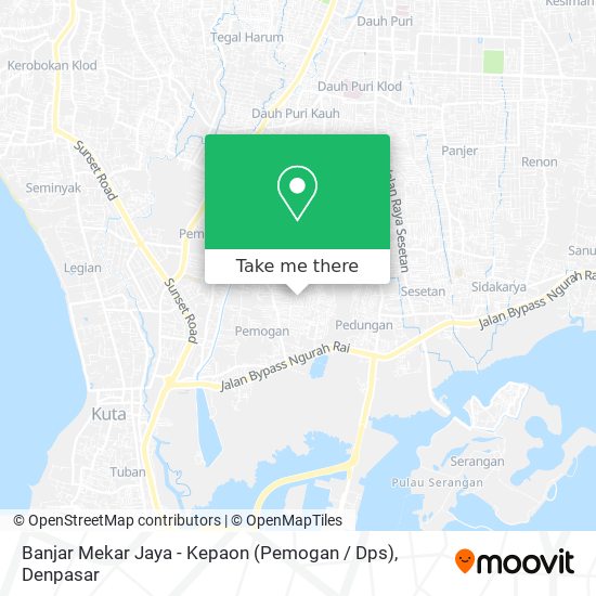 Banjar Mekar Jaya - Kepaon (Pemogan / Dps) map