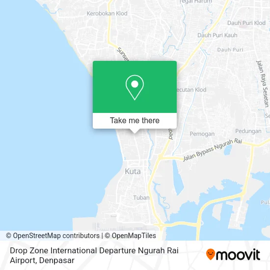Drop Zone International Departure Ngurah Rai Airport map