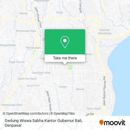 Gedung Wiswa Sabha Kantor Gubernur Bali map