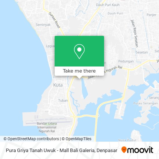 Pura Griya Tanah Uwuk - Mall Bali Galeria map