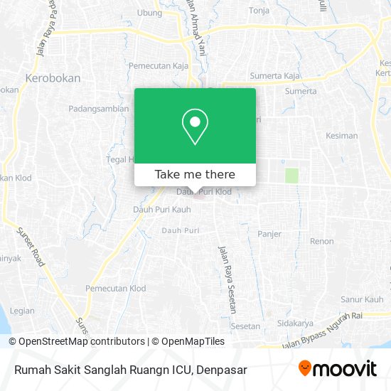 Rumah Sakit Sanglah Ruangn ICU map