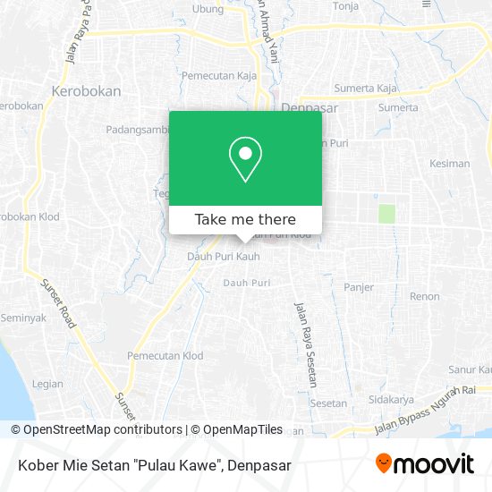 Kober Mie Setan "Pulau Kawe" map