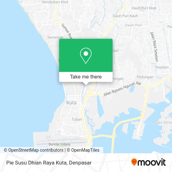 Pie Susu Dhian Raya Kuta map