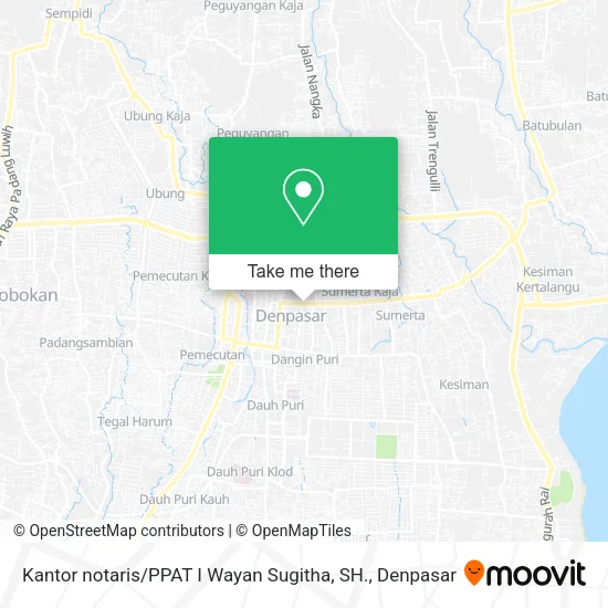 Kantor notaris / PPAT I Wayan Sugitha, SH. map