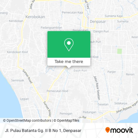Jl. Pulau Batanta Gg. II B No 1 map
