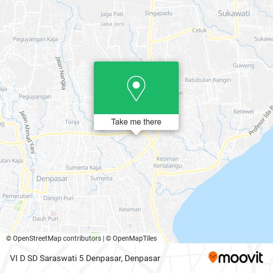 VI D SD Saraswati 5 Denpasar map