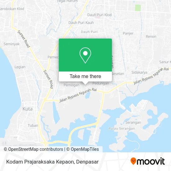 Kodam Prajaraksaka Kepaon map