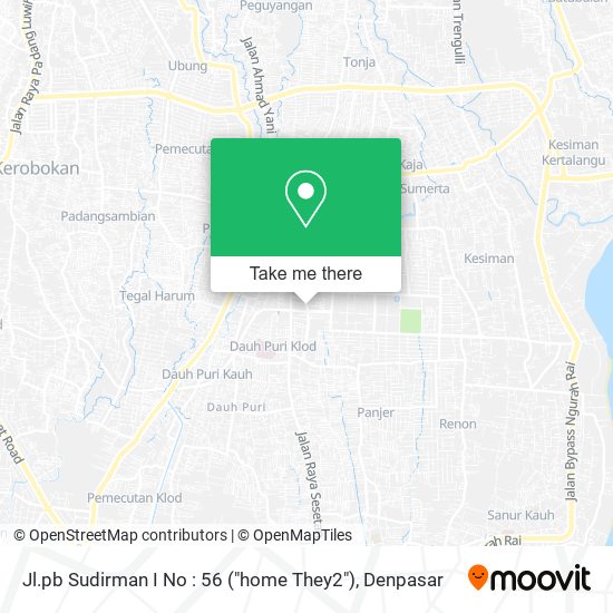 Jl.pb Sudirman I No : 56 ("home They2") map