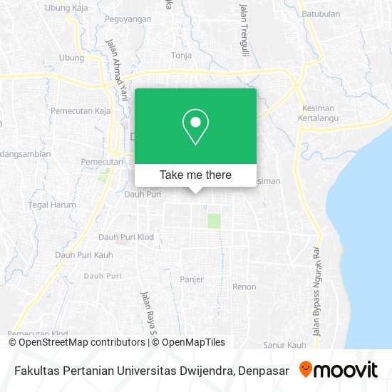 Fakultas Pertanian Universitas Dwijendra map