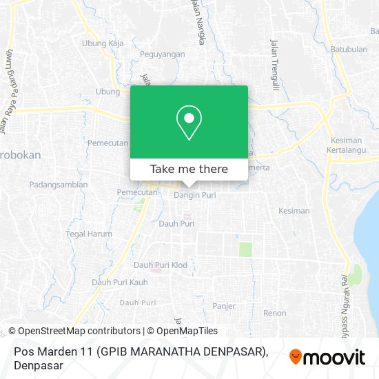 Pos Marden 11 (GPIB MARANATHA DENPASAR) map
