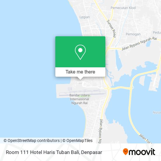 Room 111 Hotel Haris Tuban Bali map