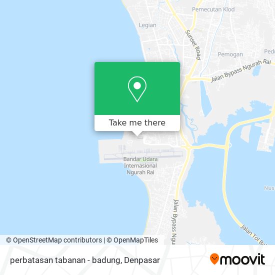 perbatasan tabanan - badung map