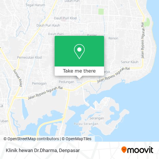 Klinik hewan Dr.Dharma map