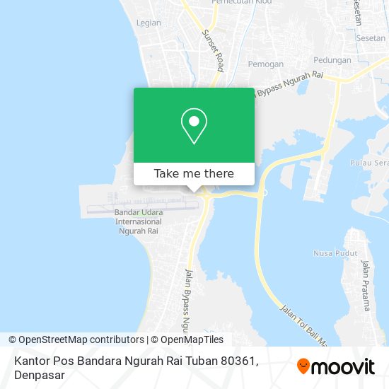 Kantor Pos Bandara Ngurah Rai Tuban 80361 map
