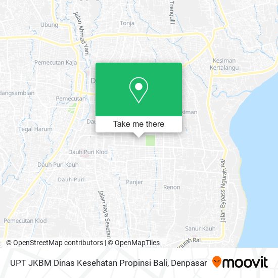 UPT JKBM Dinas Kesehatan Propinsi Bali map