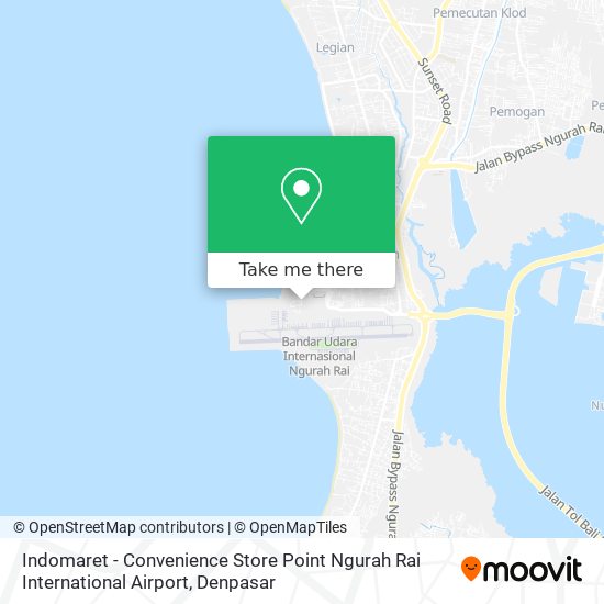 Indomaret - Convenience Store Point Ngurah Rai International Airport map