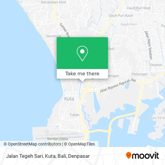 Jalan Tegeh Sari, Kuta, Bali map
