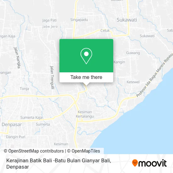 Kerajinan Batik Bali -Batu Bulan Gianyar Bali map