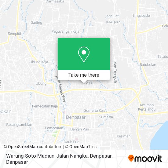 Warung Soto Madiun, Jalan Nangka, Denpasar map