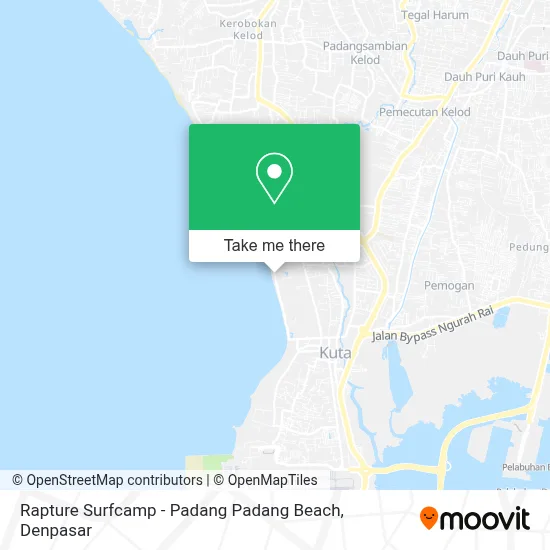Rapture Surfcamp - Padang Padang Beach map