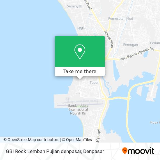 GBI Rock Lembah Pujian denpasar map