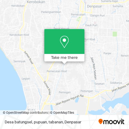 Desa batungsel, pupuan, tabanan map