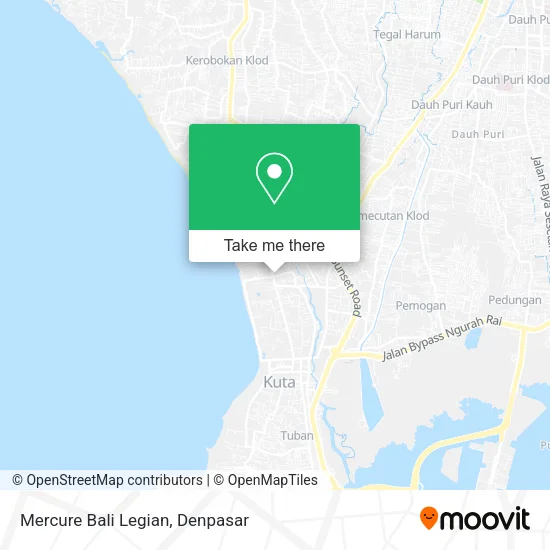 Mercure Bali Legian map